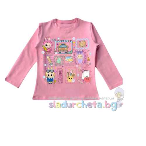 Детска блуза Мариела, розова