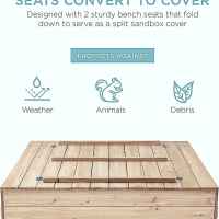 Голям детски пясъчник Ginger Home, с пейки и сгъваем капак 157x157x21см-8avyW.jpeg