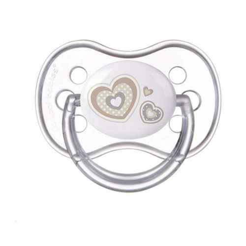 Силиконова залъгалка с форма на черешка Canpol Newborn Baby 6-18м, бежова
