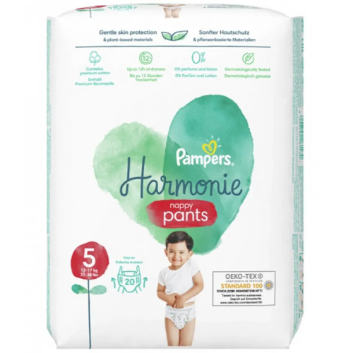 Гащички за еднократна употреба Pampers Pants Harmonie 5, 12-17 кг 20 бр.