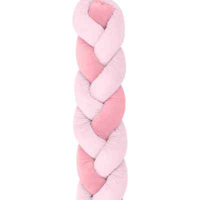 Плетен плюшен обиколник 3 плитки Kikka Boo, 210см, Pink