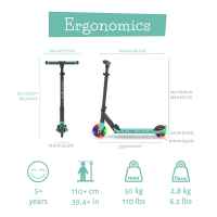 Сгъваема тротинетка Chillafish Flexxi Glow, Mint-94R1i.jpeg