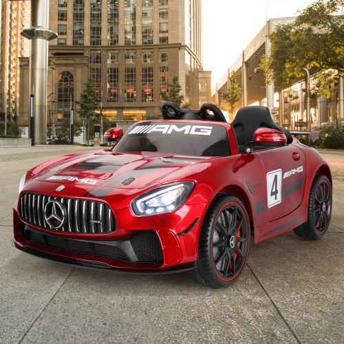 Акумулаторна кола JJ Mercedes Benz GT4 AMG, червен металик