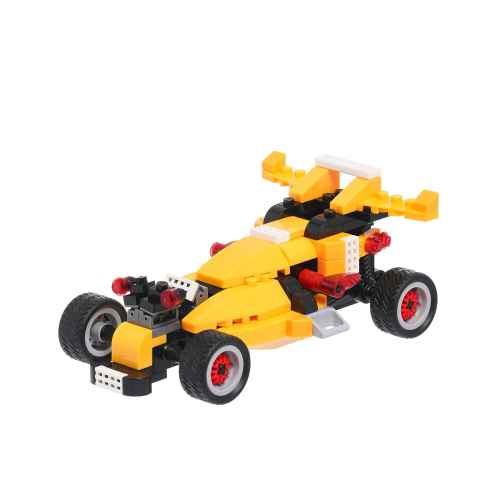 Конструктор състезателна жълта кола Banbao f1, 132 части