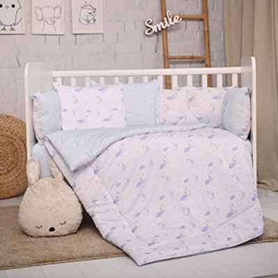 Сет Lorelli 5 части + голям обиколник, Син луни и звезди 