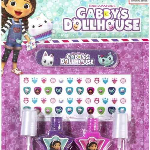 Творчески комплект Totum, Gabby′s Dollhouse, 2 бр. лакове и стикери за нокти