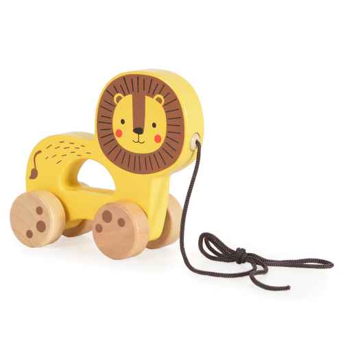 Дървена играчка за дърпане Tooky Toy, Лъвче