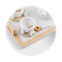 Дървен Комплект за кафе и чай с аксесоари Ginger , WHITE/GRAY-9YKac.jpg