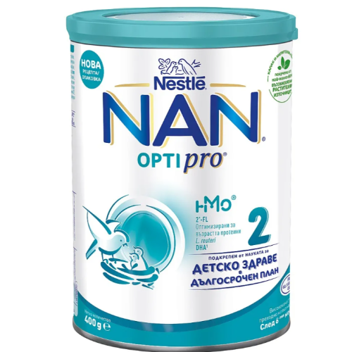 Висококачествено преходно мляко Nestle NAN 2 OPTIPRO HM-O, 6-12м 400 гр.