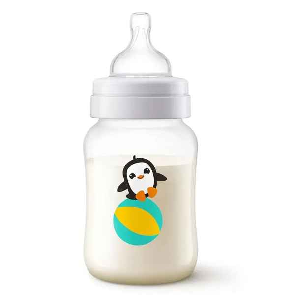 Шише за хранене AVENT Anti-Colic, 260мл, 1м+, Пингвин-9bZgd.jpg