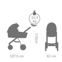 Комбинирана бебешка количка 2в1 Tutis MIO 3+, Beige-9ljXW.png