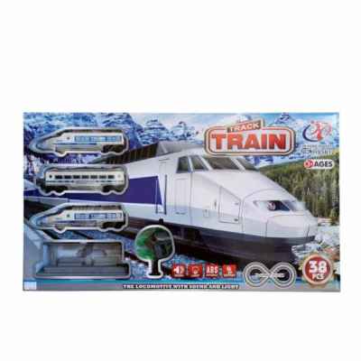 Влак на батерии Raya Toys Track Train, 512 см, Светлинни и звукови ефекти