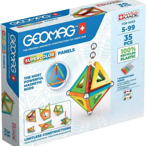 Магнитен конструктор Geomag Supercolor Panels, 35 части