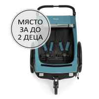 Бебешка лятна количка, триколка Hauck Dryk Duo 2в1, тип ремарке за велосипед, Petrol-ADQ9v.jpeg