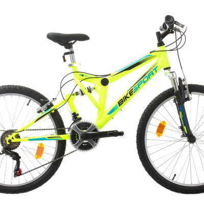 Детски велосипед Bikesport Paralax 24, Hardtail неоново зелен