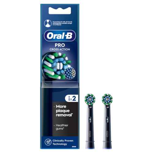 Накрайник за електрическа четка за зъби Oral-B Cross Action, черен 2 бр.