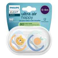 2 бр. залъгалки Philips Avent Ultra Air Happy 0-6м, сини с плод и мече-AgZ39.jpeg