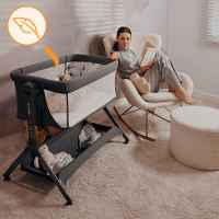 Бебешка кошара Next to me 3 в 1 Lionelo Leonie Plus люлееща се, Beige Sand-B9USC.jpeg