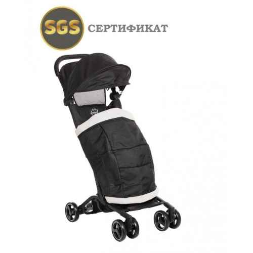 Лятна бебешка количка Zizito Luka с покривало и чанта за съхранение, черна