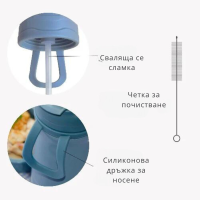 Термос със сламка Nuvita 500 ml, Powder Blue-BgMH9.png