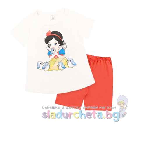 Детска пижама Светли, бяло/ керемида