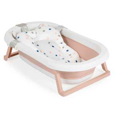 Комплект за къпане със сгъваема вана Moni Palma, розов