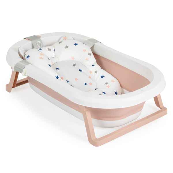 Комплект за къпане със сгъваема вана Moni Palma, розов-BwvIF.jpeg