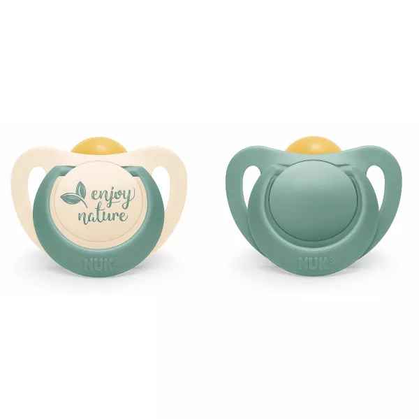 Залъгалка каучук NUK for NATURE 0-6 мес. 2бр., зелена-ByTp9.jpeg