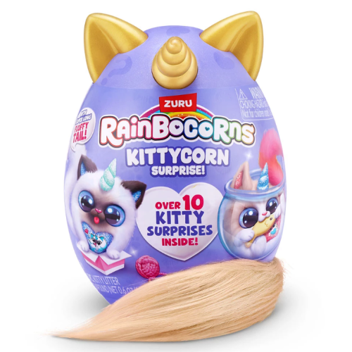 Мини яйце изненада Zuru Rainbocorns Kittycorrn, със златиста опашка