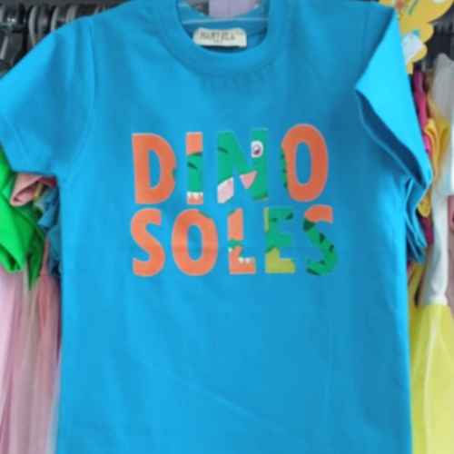 Детска тениска Мариела, Дино синя
