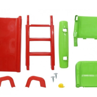 Детска пързалка 3toysm 140 см, червена/зелена-CSp9O.png