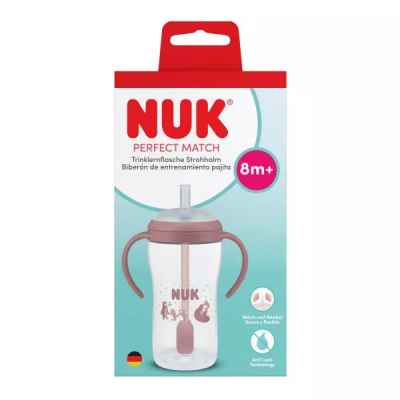 Шише със сламка Nuk Perfect Match, 260 мл., 8+мес, Мечка