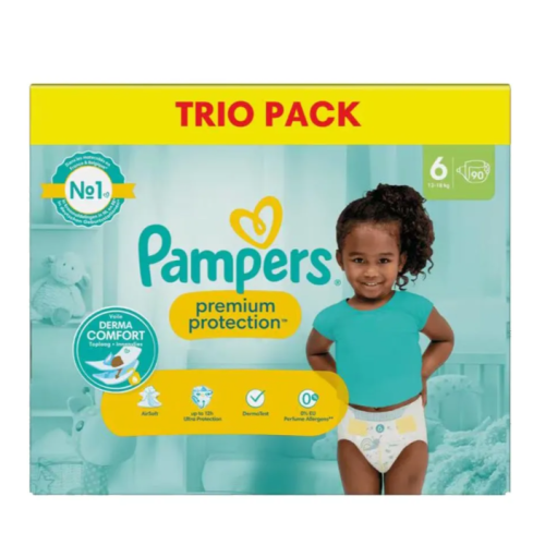 Памперси за еднократна употреба Pampers Premium Protection 6, 13-18 кг 90 бр.