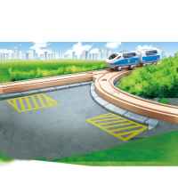 Дървен комплект, Hape, Механична Y - образна железопътна релса, 2 броя-Cey43.jpeg