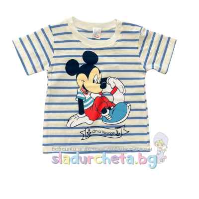 Бебешка тениска Светли, Мики Маус
