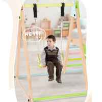 Детски дървен комплект 4в1 Ginger Home, Люлка, Пързалка, Катерушка и Рампа за Катерене, 120x112x114 см-CqBT3.jpeg