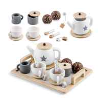 Дървен Комплект за кафе и чай с аксесоари Ginger , WHITE/GRAY-CvbeL.jpg