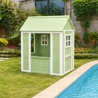 Детска дървена къща за игра Ginger Home, зелено и бяло-CxVjz.jpeg