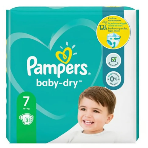 Памперси Pampers Active Baby Dry 7, 15+ кг 31 бр.