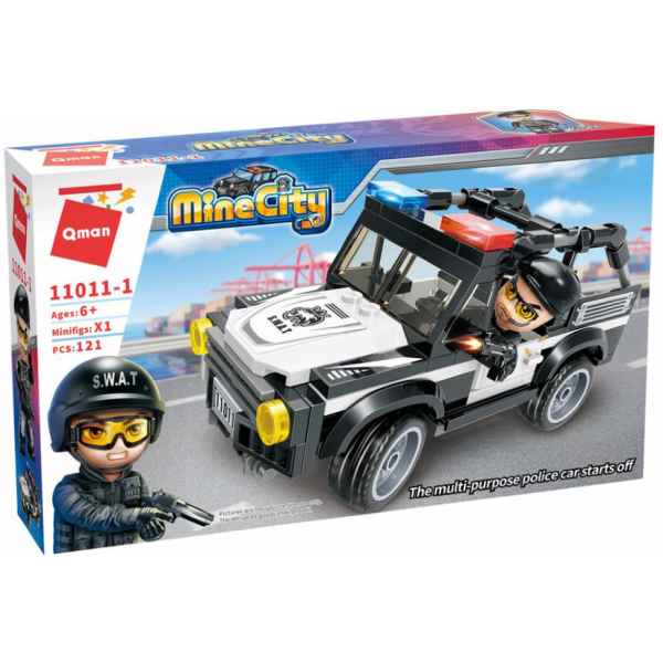 Конструктор Qman, Полицейски автомобил, 121 части-D26NC.jpeg