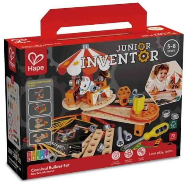 Дървен комплект Hape, Млад изобретател, Изгради си карнавал, 73 части-D2Q6a.jpeg