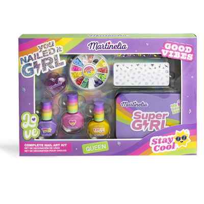 Комплект за маникюр в метална кутия Martinelia, Супер момиче