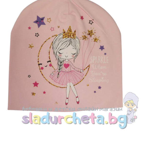 Детска шапка Be Snazzy, Розова с момиче-DC4Xp.png
