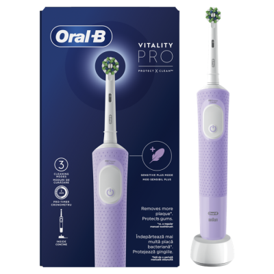 Електрическа четка за зъби Oral-B Pro, лилава