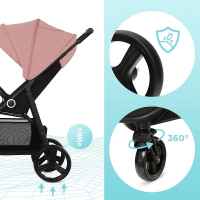 Лятна бебешка количка Kinderkraft GRANDE PLUS, Pink-DQk2w.jpeg