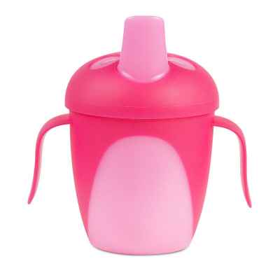 Нетечаща чаша с твърд накрайник и капаче Canpol Tropical Bird 9м+ 240 мл, розова