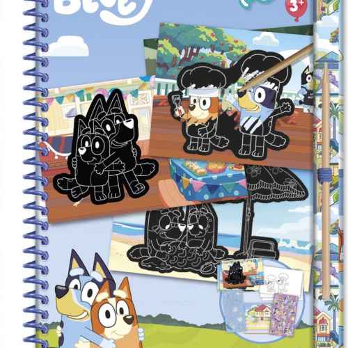 Творчески комплект Totum, Bluey, Скречбук, 21 x 23.5 см