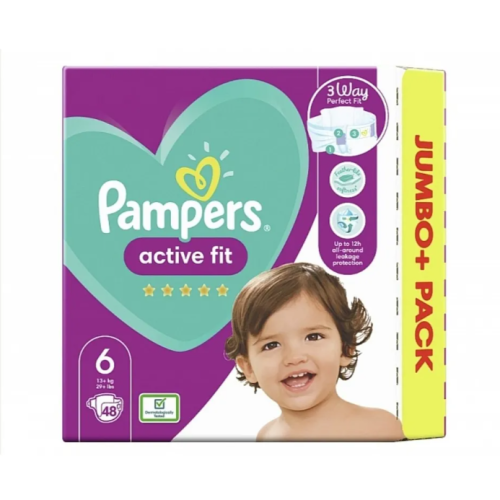 Памперси Pampers Active Fit 6, 13+ кг 48 бр.