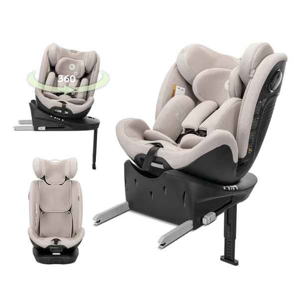 Столче за кола Lorelli Perseus i-Size ISOFIX Support Leg 360, Beige-E5f9h.jpeg
