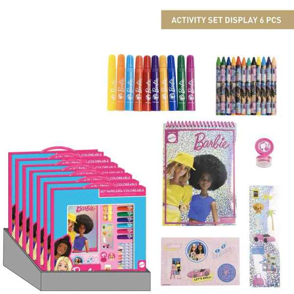 Комплект за рисуване с маркери и тефтер Cerda, Barbie-EB03F.jpeg
